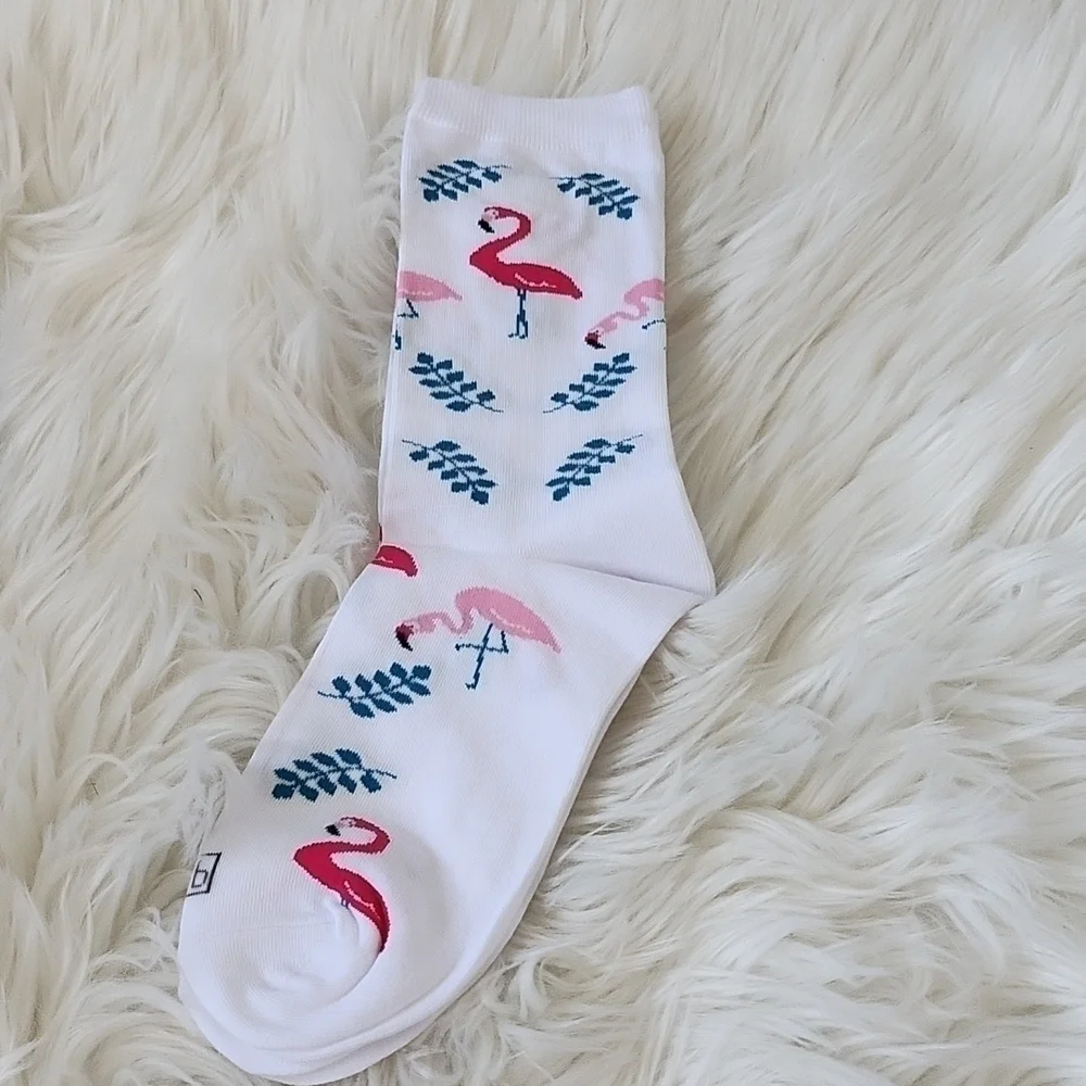 K. Bell 5 pairs of novelty socks-pineapple, flamingo, fish, and palm tree NIP